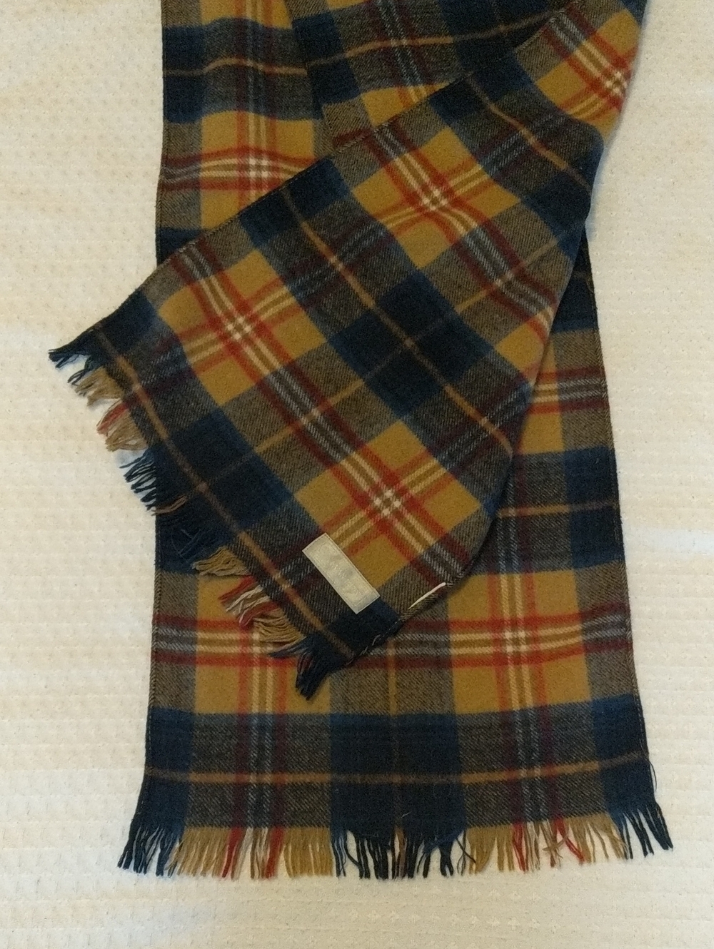 EVAN-PICONE Plaid Scarf in Brown & Blue